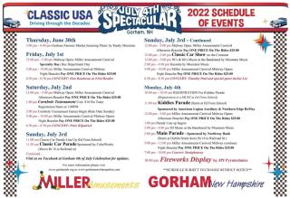 2022 4th of July Schedule